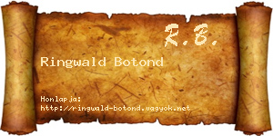 Ringwald Botond névjegykártya